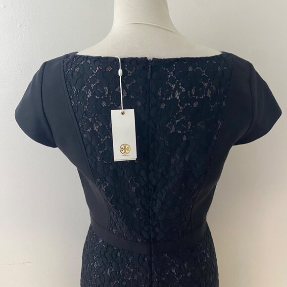 NWT $450 Tory Burch Mariana Lace Dress Black - Picture 9 of 10